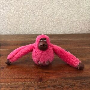 Kipling Pink Plush Monkey Key Holder
